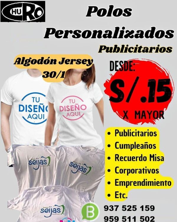 Polo blanco personalizado